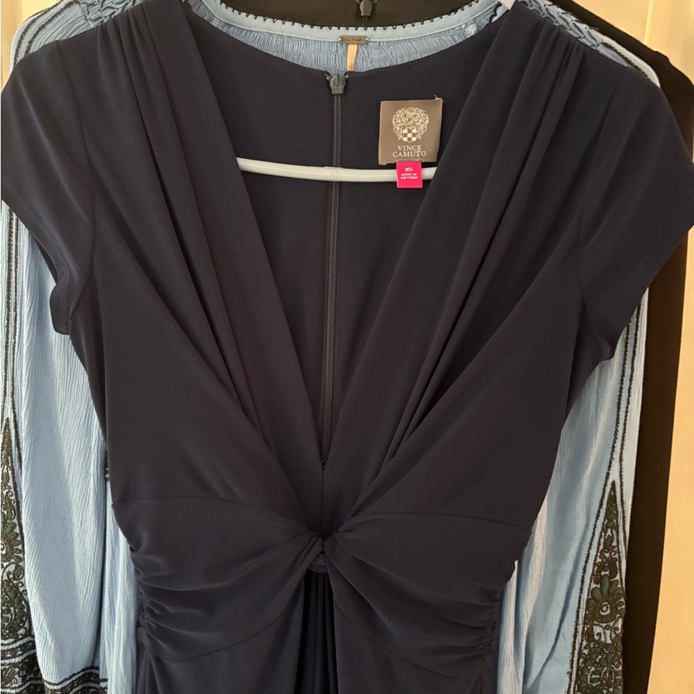Vince Camuto Navy Jump Suit, EUC—worn 1x (graduation), XS.